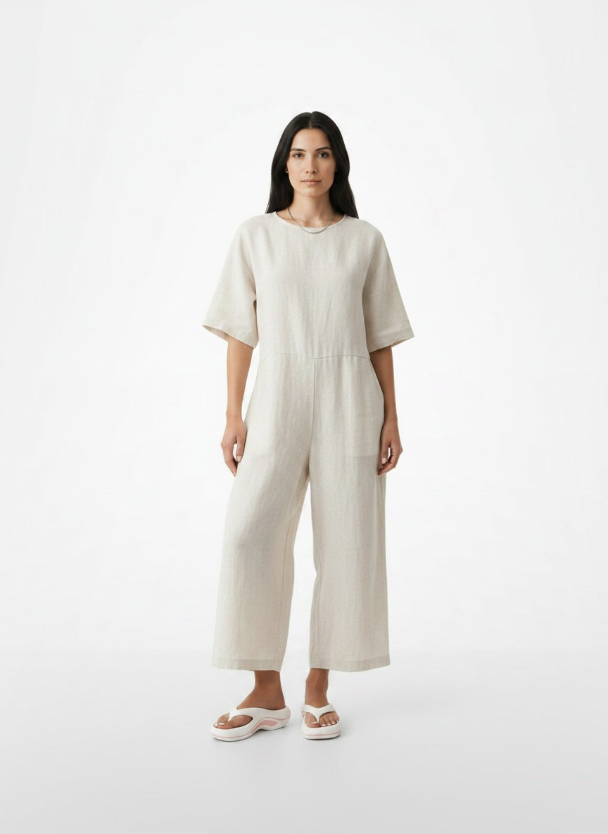 Standing front view of the model wearing Chanclas Ortopédicas Mujer Verano