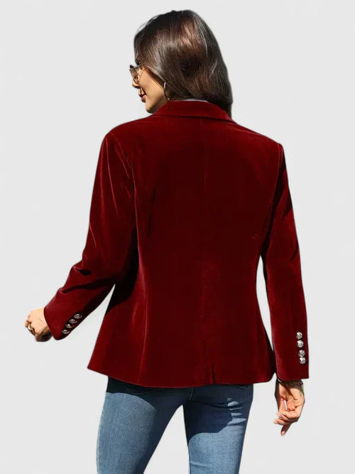 Blazer de mujer con solapa y botón estilo clásico 5