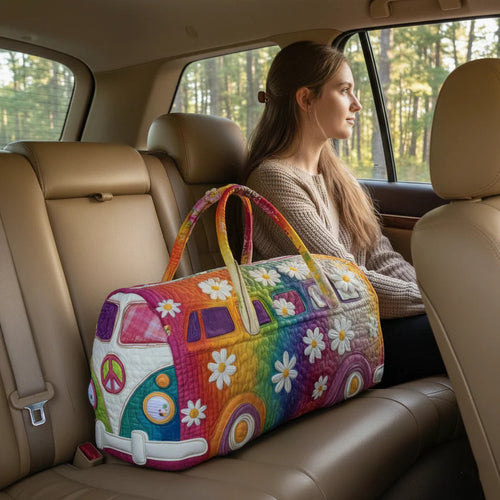 Bolsa de viaje acolchada con estampado y asas 14