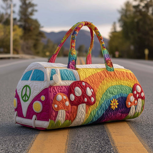 Bolsa de viaje acolchada con estampado y asas 6
