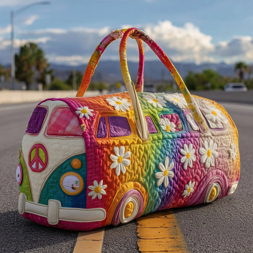 Bolsa de viaje acolchada con estampado y asas 9