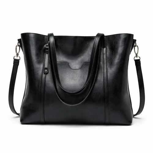 Bolso bandolera mujer de piel con doble asa y correa desmontable 2