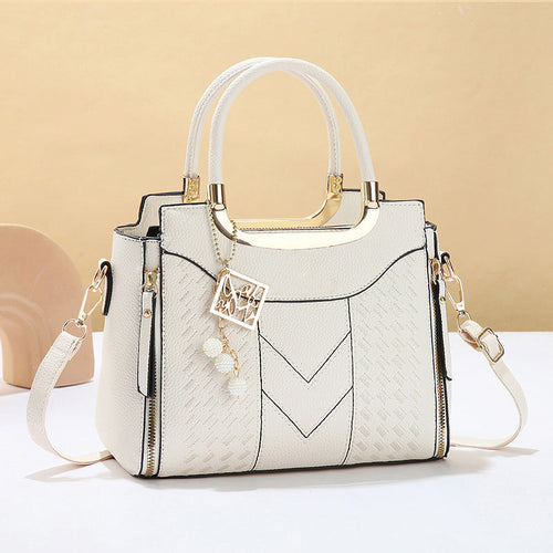 Bolso de mano acolchado mujer con bandolera y detalles dorados 6