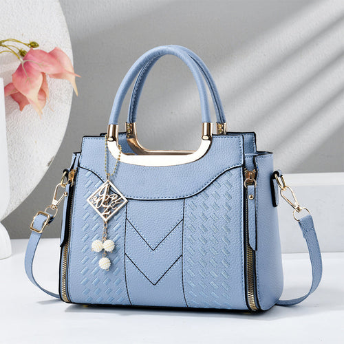 Bolso de mano acolchado mujer con bandolera y detalles dorados 7