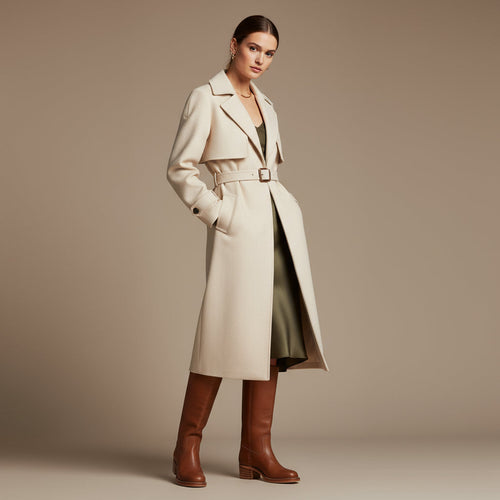 Botas altas de cuero para mujer con tacón bajo 6