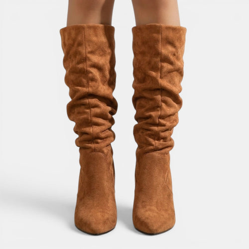 Botas altas mujer de tacón fino y punta estrecha 10