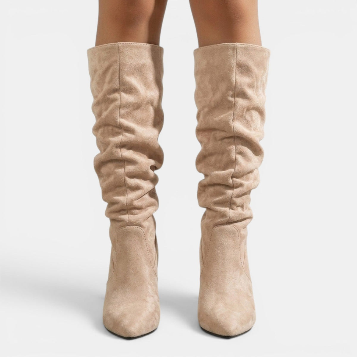 Botas altas mujer de tacón fino y punta estrecha 12
