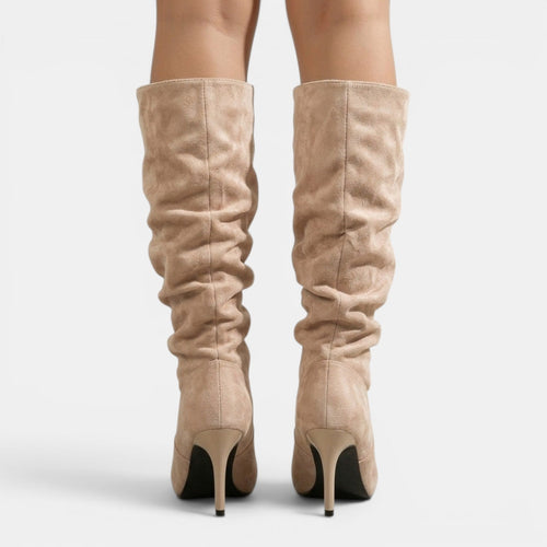 Botas altas mujer de tacón fino y punta estrecha 13