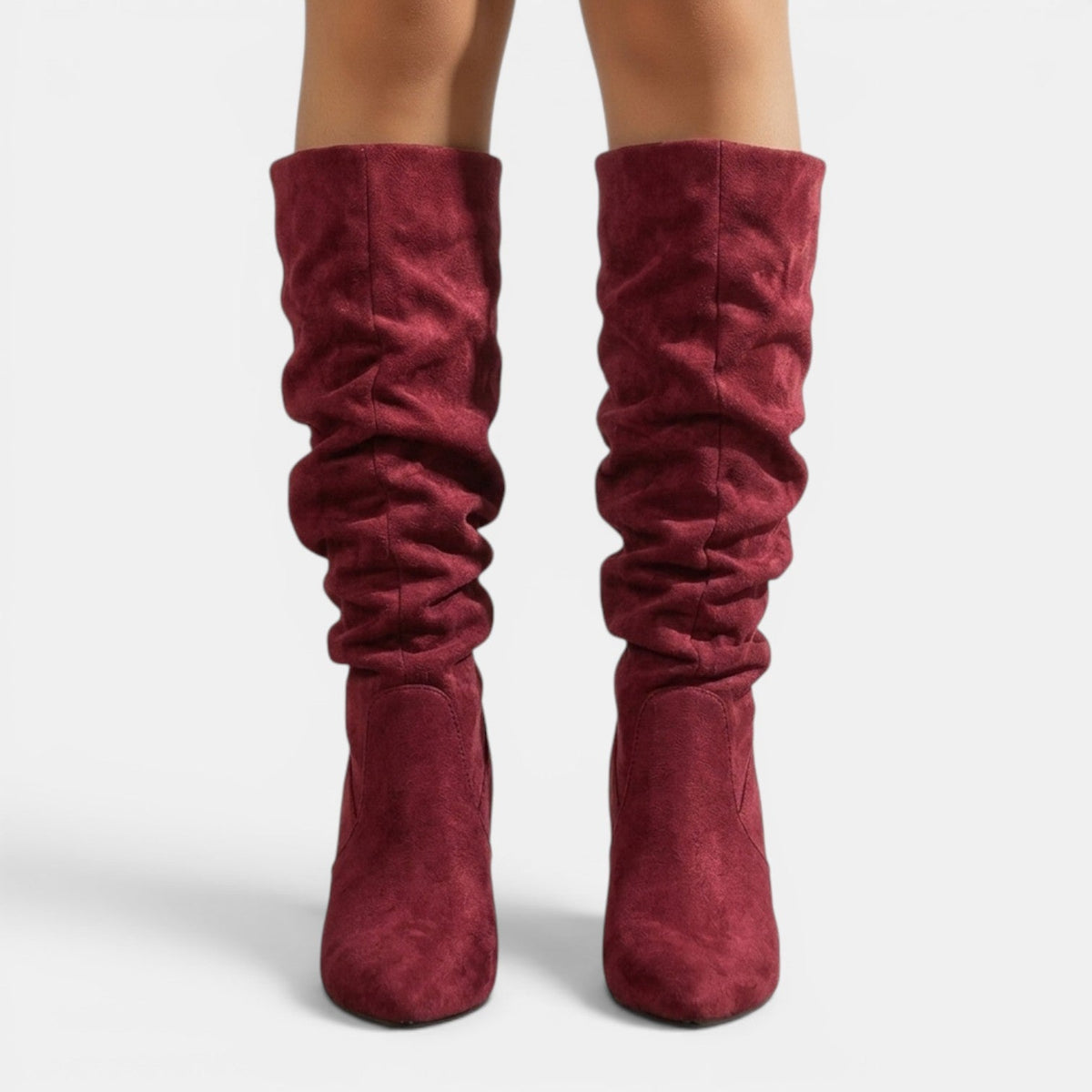 Botas altas mujer de tacón fino y punta estrecha 14