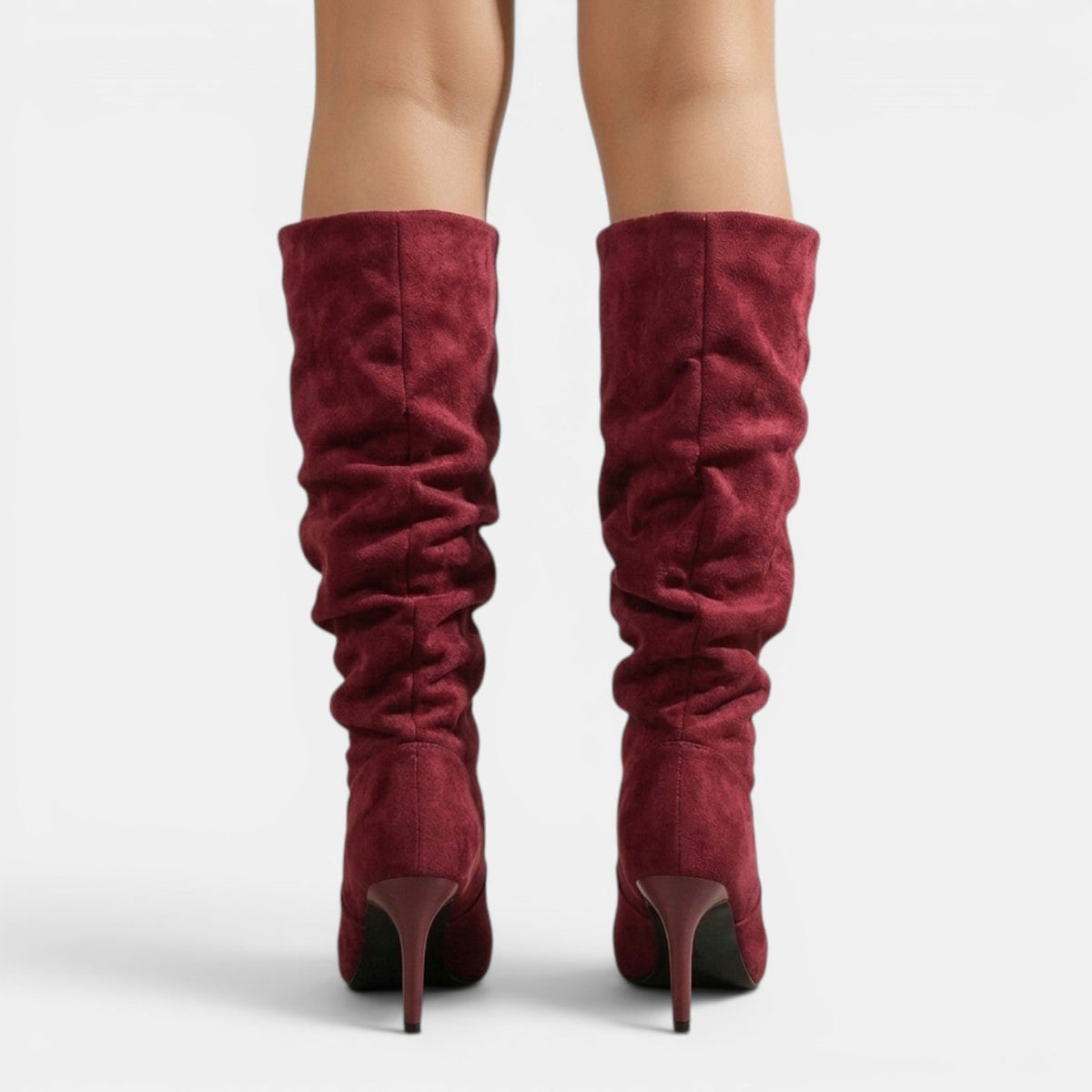 Botas altas mujer de tacón fino y punta estrecha 15