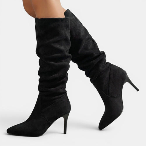 Botas altas mujer de tacón fino y punta estrecha 2