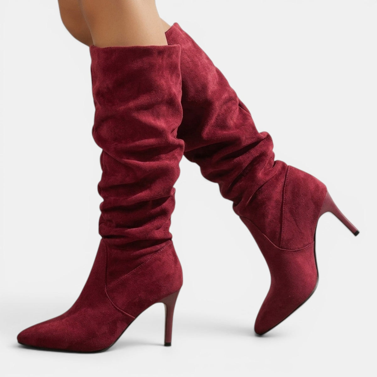 Botas altas mujer de tacón fino y punta estrecha 5