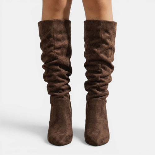 Botas altas mujer de tacón fino y punta estrecha 6