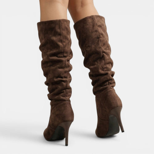 Botas altas mujer de tacón fino y punta estrecha 7