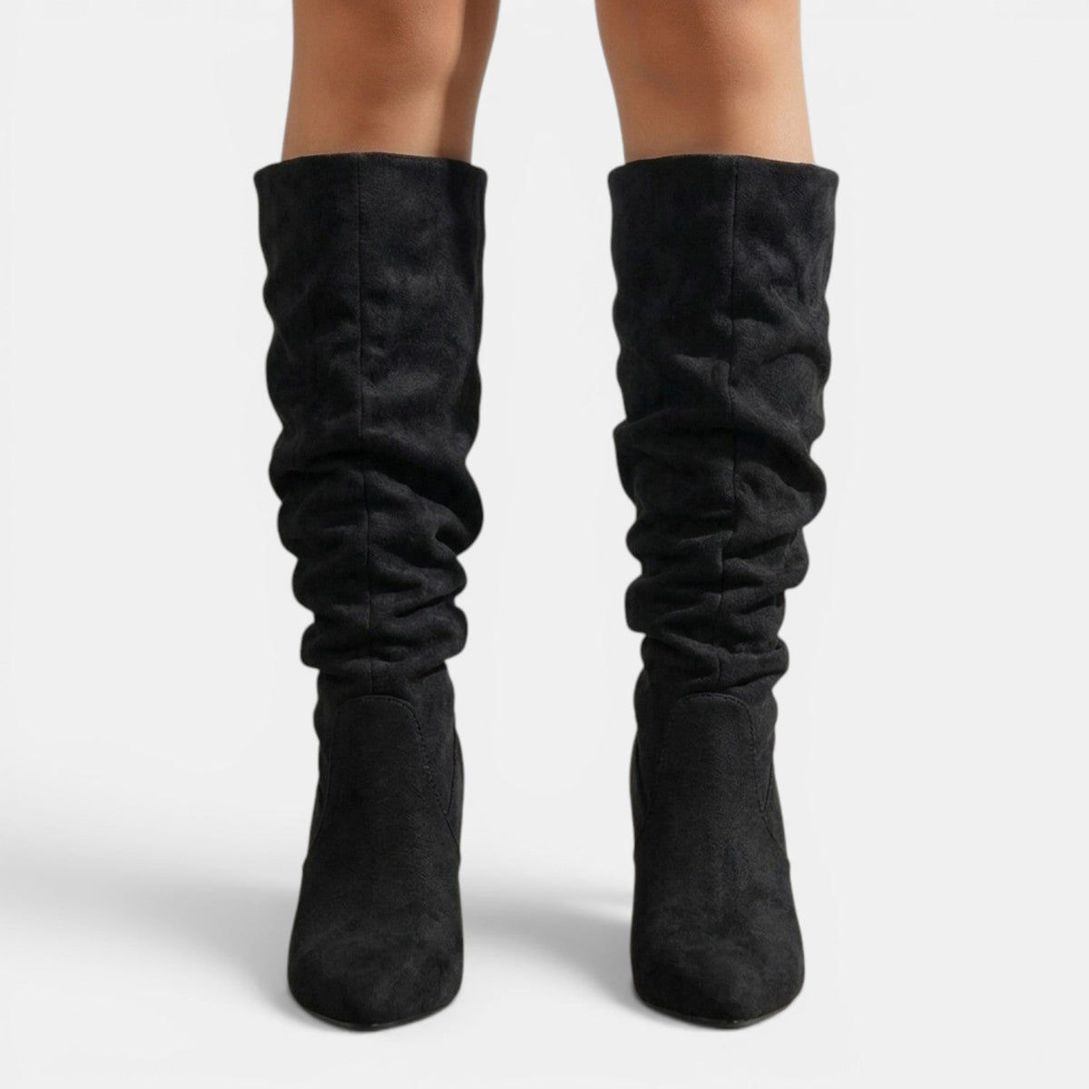 Botas altas mujer de tacón fino y punta estrecha 8