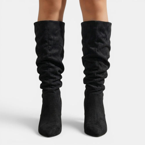 Botas altas mujer de tacón fino y punta estrecha 8