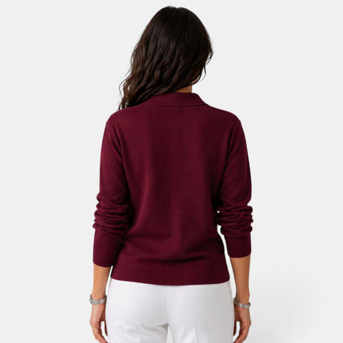 Cárdigan de punto mujer largo con botones y cuello camisero 10