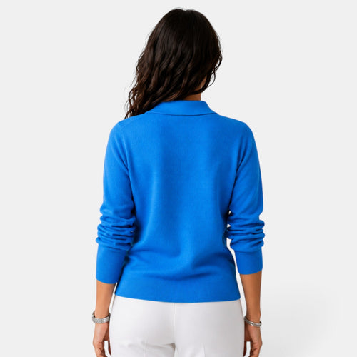 Cárdigan de punto mujer largo con botones y cuello camisero 13