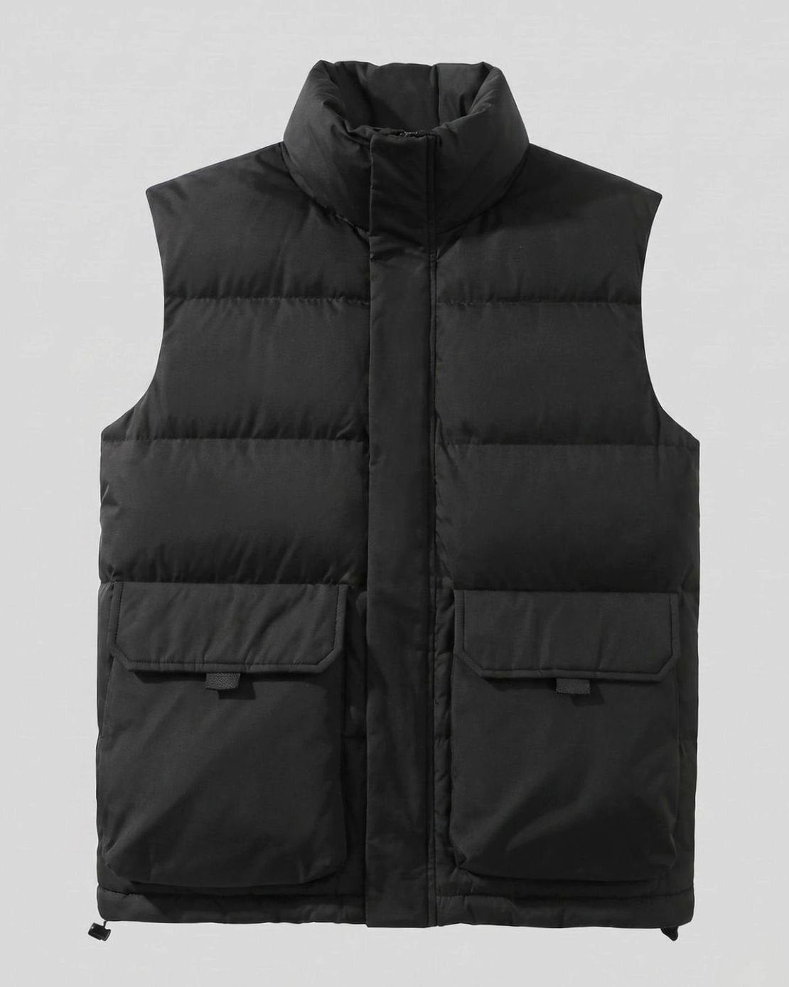 Chaleco acolchado mujer con cuello alto y bolsillos de solapa 2