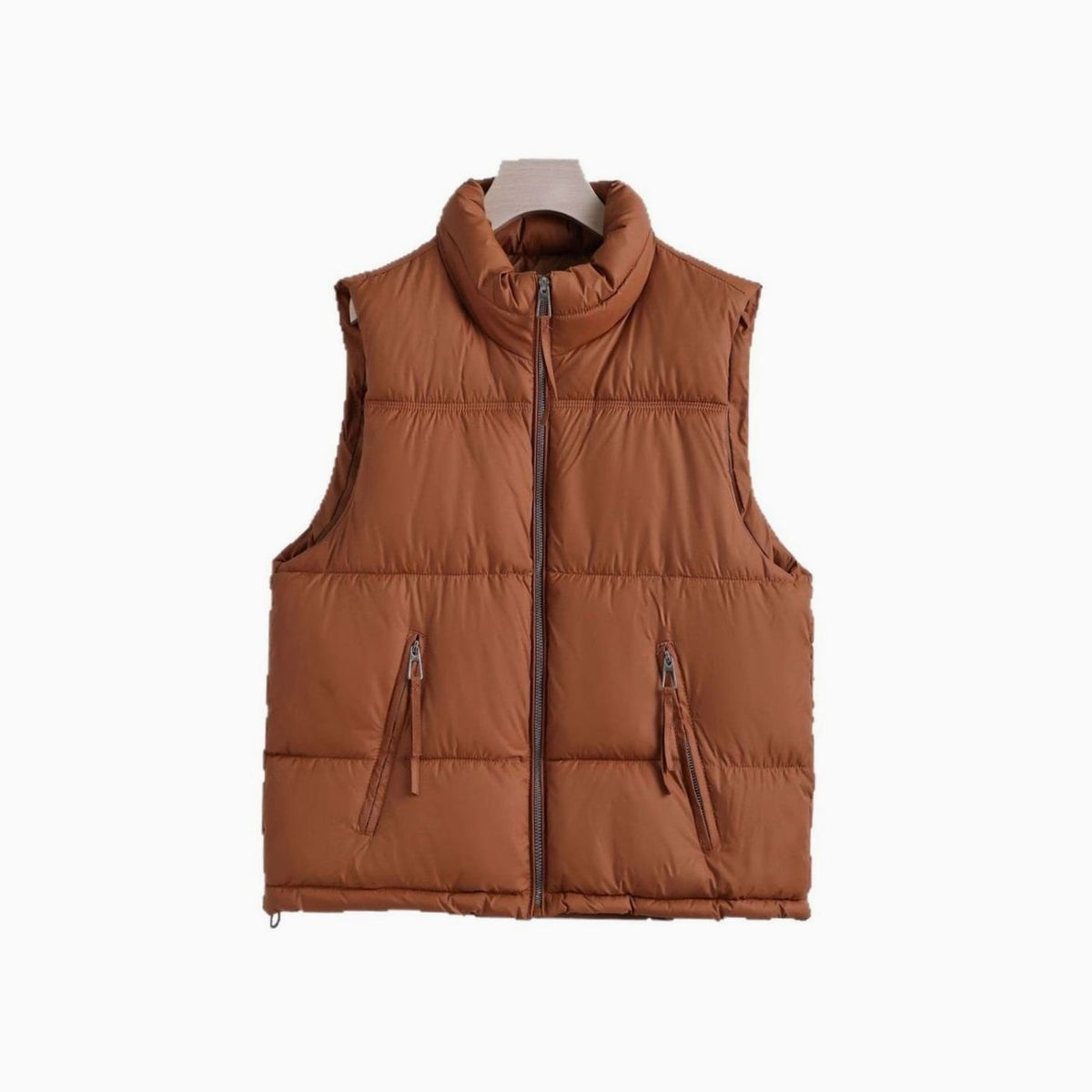 Chaleco acolchado mujer con cuello alto y cremallera 6