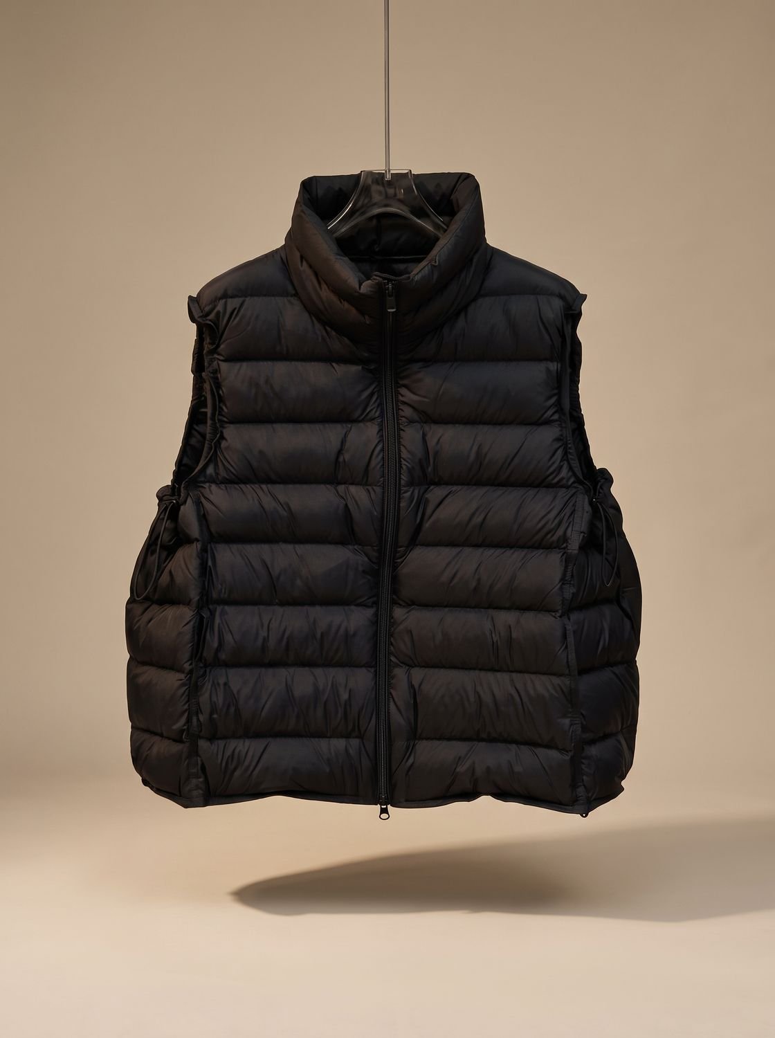 Chaleco acolchado mujer con cuello alto y cremallera doble 4