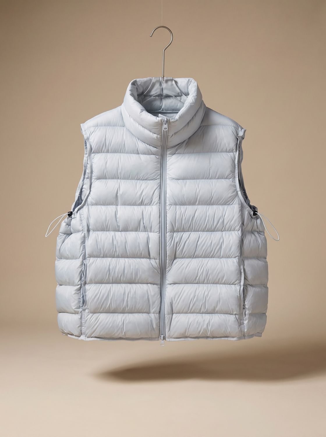 Chaleco acolchado mujer con cuello alto y cremallera doble 5