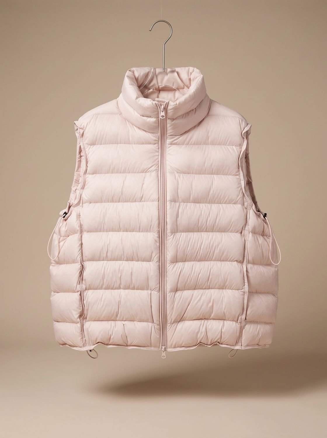 Chaleco acolchado mujer con cuello alto y cremallera doble 6