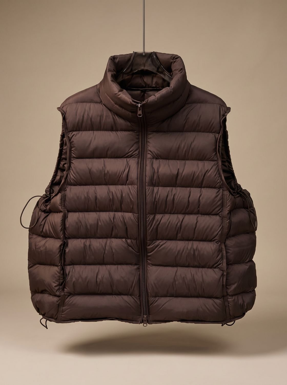 Chaleco acolchado mujer con cuello alto y cremallera doble 8