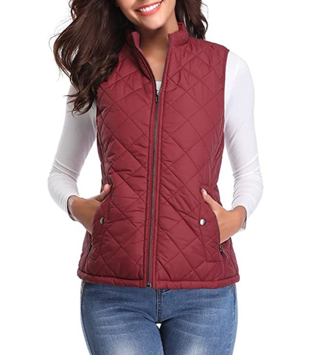 Chaleco acolchado mujer con cuello alto y cremallera frontal 5