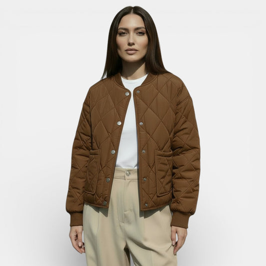 Chaqueta acolchada ligera para mujer tipo bomber sin capucha 2