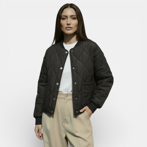 Chaqueta acolchada ligera para mujer tipo bomber sin capucha 3