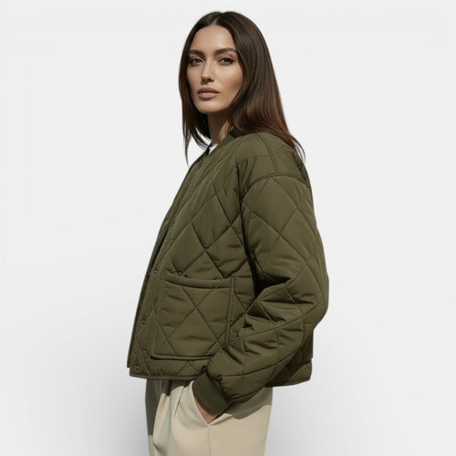 Chaqueta acolchada ligera para mujer tipo bomber sin capucha 4