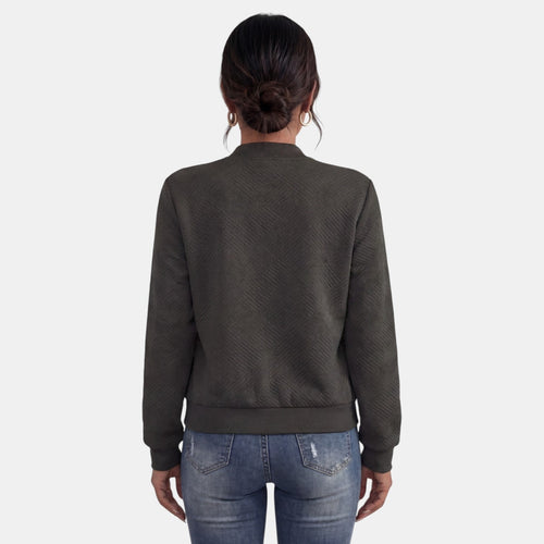 Chaqueta para mujer con cremallera tipo bomber con bolsillos 10