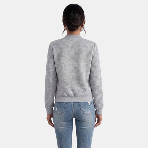 Chaqueta para mujer con cremallera tipo bomber con bolsillos 6