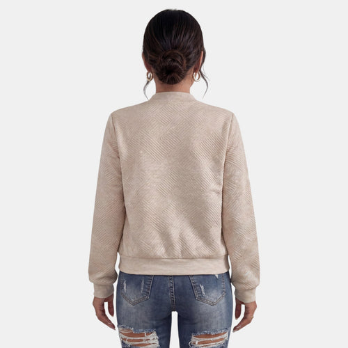 Chaqueta para mujer con cremallera tipo bomber con bolsillos 8