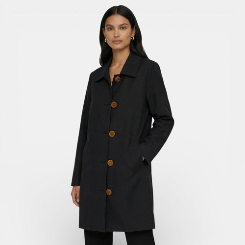 Gabardina Mujer Larga con Botones y Bolsillos 8