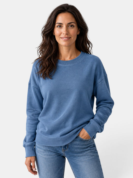 Sudadera mujer de cuello redondo y manga larga 1