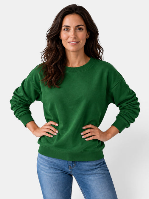 Sudadera mujer de cuello redondo y manga larga 12