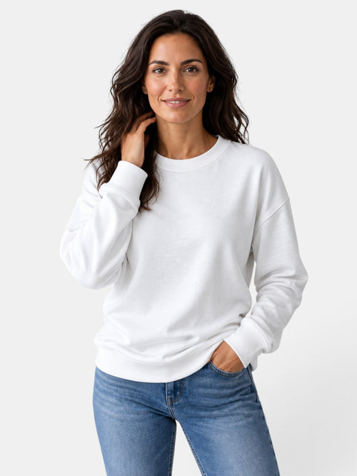 Sudadera mujer de cuello redondo y manga larga 2