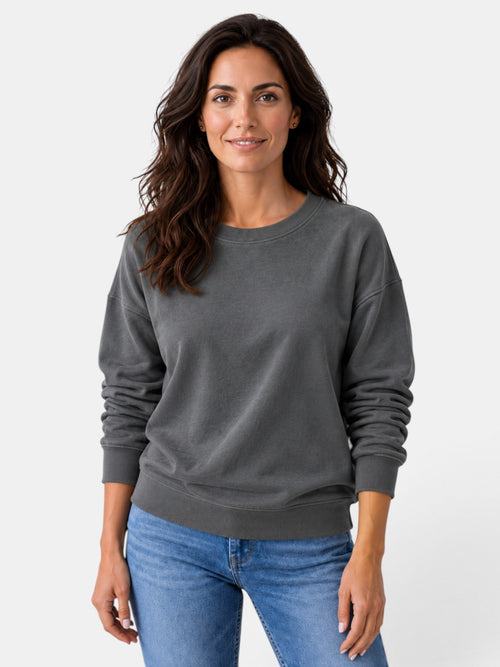 Sudadera mujer de cuello redondo y manga larga 7