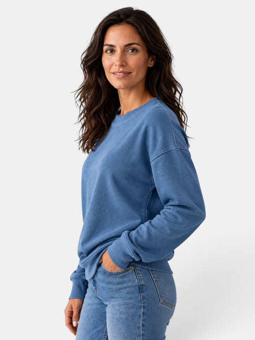 Sudadera mujer de cuello redondo y manga larga 8