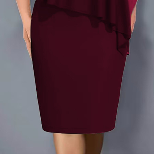 Vestido midi de fiesta con strass y capa de gasa 9